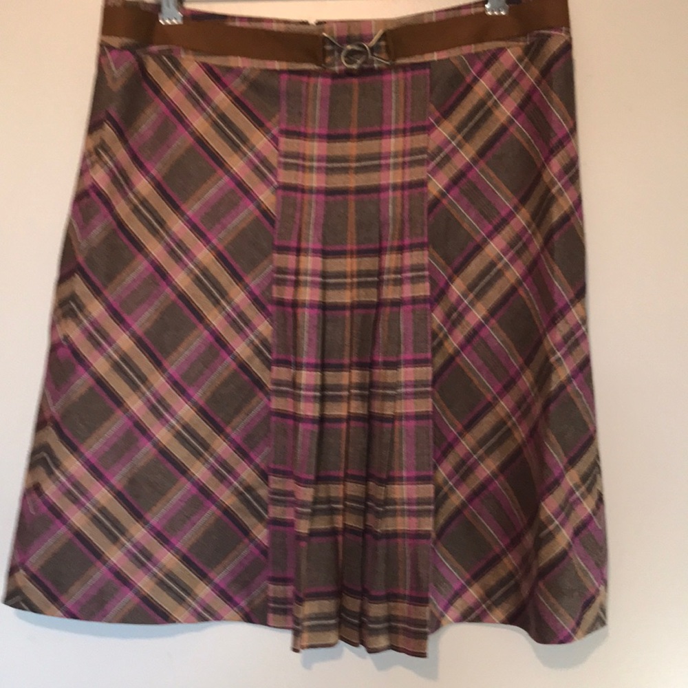 Worth plaid pleated skirt